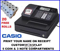 Brand New Casio SE-G1 SD-B Cash Register Shop Till EPOS 20 FREE ROLLS & Support