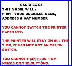 Brand New Casio Se-g1 Sd-b Cash Register Compact Mini Shop Till