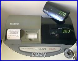 CASIO TE-2000 Electronic Cash Register Complete With Till Rolls And Free P&P