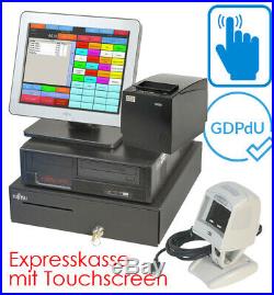 Cash Register System till Touchscreen Bonprinter for Retail + Barcode Scanner