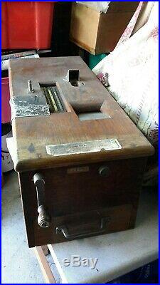 Cash Register Vintage Till classic wooden. Gledhill. Sliding reckoner. Untouched
