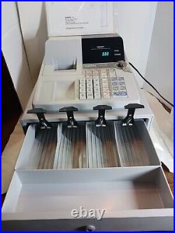 Casio PCR-265P Electronic Cash Register With Keys & Drawer/Till & Box TESTED