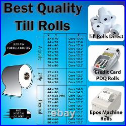 Casio SE-G1 SEG1 SE G1 Thermal Paper Cash Register Till Rolls (57mm x 57mm)