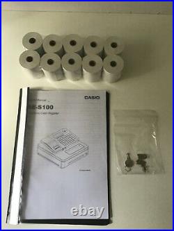 Casio SE-S100 SES100 Plus 10x Till Rolls Keys, Manual & Spool- VGC