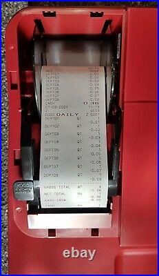 Casio Se-g1 Cash Register Red 5 Free Till Rolls Fast And Free Uk Delivery