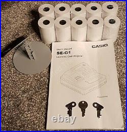 Casio Se-g1 Cash Register Till Slight Use Original Box White Free Uk Delivery