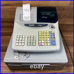 Casio TE-100 Till Electronic Cash Register With Keys Tested & Working