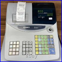 Casio TE-100 Till Electronic Cash Register With Keys Tested & Working