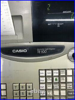 Casio te-100 cash register with keys