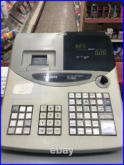Casio te-100 cash register with keys