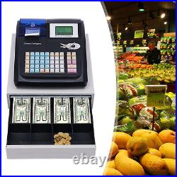 Electronic Cash Register Shop Till Thermal Printer POS System Cashier 48 Keys