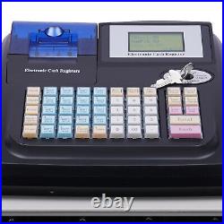 Electronic Cash Register Shop Till Thermal Printer POS System Cashier 48 Keys