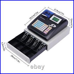 Electronic Cash Register Shop Till Thermal Printer POS System Cashier 48 Keys