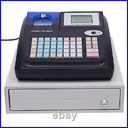 Electronic Cash Register Shop Till Thermal Printer POS System Cashier 48 Keys