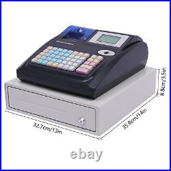 Electronic Cash Register Shop Till Thermal Printer POS System Cashier 48 Keys