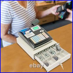 Electronic Cash Register Shop Till Thermal Printer POS System Cashier 48 Keys