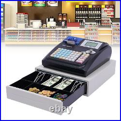 Electronic Cash Register Till POS System with Small Drawer & 48 Keys LED Digital