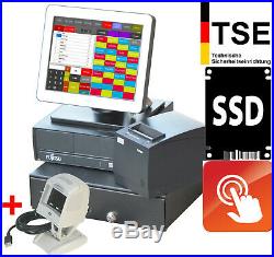 FSC Till Cash Register System Tse Touchscreen SSD Printer Drawer Scanner KA19SSD
