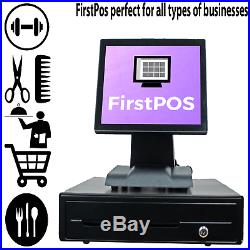 FirstPOS 12in Touch Screen EPOS POS Cash Register Till System