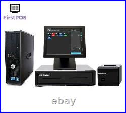 FirstPOS 12in Touch Screen EPOS POS Cash Register Till System Cash and Carry