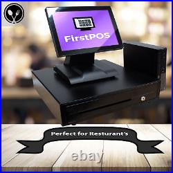FirstPOS 12in Touch Screen EPOS POS Cash Register Till System Indian Takeaway