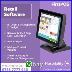 FirstPOS 15in Touch Screen AIO EPOS POS Cash Register Till System Butcher Shop