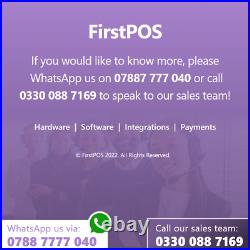 FirstPOS 15in Touch Screen EPOS POS Cash Register Till System Money Shop Retail