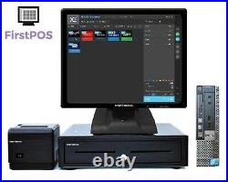 FirstPOS 17in Touch Screen EPOS POS Cash Register Till System Money Shop