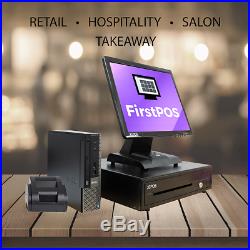 FirstPOS 17in Touch Screen EPOS POS Cash Register Till System PC Repair Shop