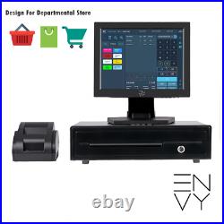 For Pub Café New All in One 15 Touchscreen EPOS Till System Cash Register POS