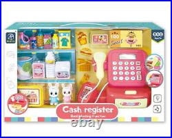 Kids Battery Operated Supermarket Till Cash Register Toy Pretend Play
