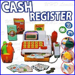 Kids Supermarket Till Cash Register Toy Set Pretend Play Mechine Fun Xmas Gift