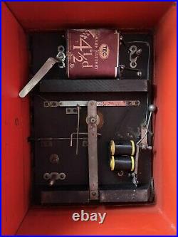 Large Vintage Antique Safe Cash Till Register Strongbox Industrial