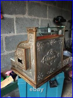 National Cash Register, Antique Brass Till, Made in 1910, Dayton Ohio