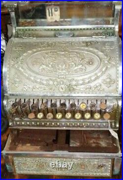 National Cash Register, Antique Till, Made in early 1900s, for parts /repair