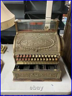 National Cash Register /vintage national cash register / Antique brass till