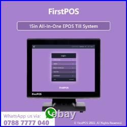 New 15 Touchscreen AIO POS Cash Register EPOS Till System For Ice Cream Shop