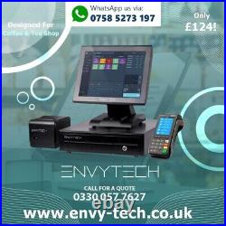 New 15 Touchscreen Cash Register AIO EPOS Till System For POS Coffee & Tea Shop