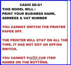 New Casio SE-G1 Cash Register Till Telephone support Optional Rolls SEG1 SE G1