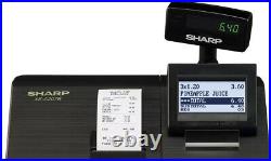 New SHARP XE-A207B Shop Cash Register Retail Till, Black, 16 Dept, 2000 PLU
