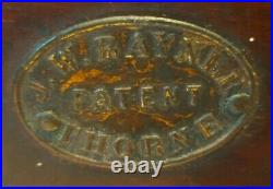 Rayner's patent vintage mahogany shop retail / cash till register very rare