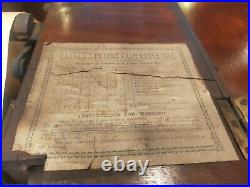 Rayner's patent vintage mahogany shop retail / cash till register very rare