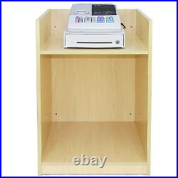 Retail Counter Till Block Shop Cash Desk Storage Cabinet Service Maple