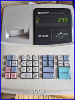 SHARP XE-A102 Electronic Cash Register + Key + New Ink Roller Fitted I 095