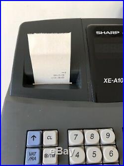 SHARP XE-A102 Electronic Cash Register With Till Rolls New ink Roller RARE GREY