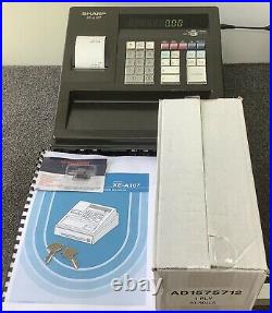 SHARP XE-A107-BK Electronic Cash Register Complete With Till Rolls And Free P&P