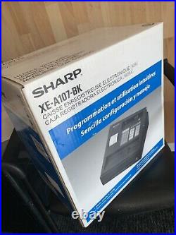 SHARP XE-A107-BK Hardly Used In Box TILL Cash register Black EX A107