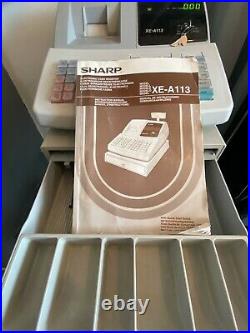 SHARP XE-A113 Electronic Cash Register Complete With Till Rolls And Manual