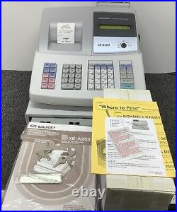 SHARP XE-A203 Electronic Cash Register Complete With Till Rolls And Free P&P