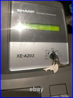 SHARP XE-A203 Electronic Cash Register, Keys And Instruction Manual